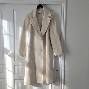 Oversized Two Button Shay Coat Bone